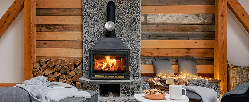 Thelin Hearth Products Direct Vent Gas Stove Fireplace Inspection in Evans, Georgia